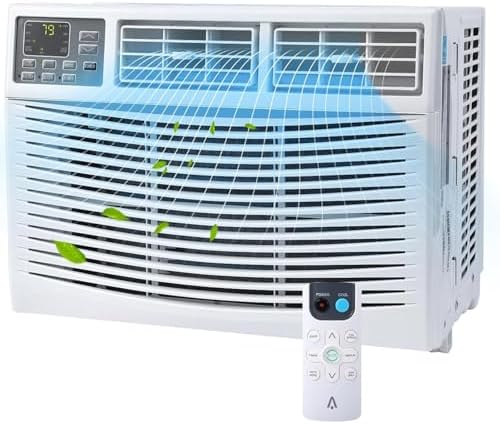 GarveeLife 12000 BTU Window Air Conditioner with WiFi, Smart Window AC Unit with Remote & App Control, Timer Function & Easy Install Kit, for Rooms Up to 550 Square Feet, 115V, White