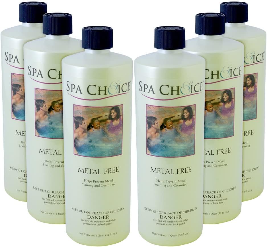 SpaChoice 1-Quart 6-Pack Premium Metal Free, Metal Gone for Spa Hot Tub, Made in USA