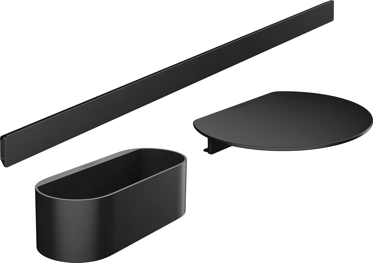 Hansgrohe WallStoris Bathtub Bundle, Bathroom Storage, Accessories Set, no Drilling, Matt Black, 27966670