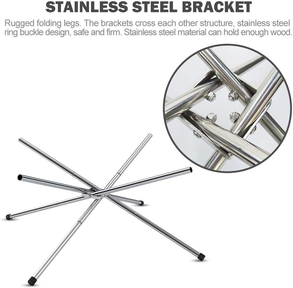 Foldable Stainless Steel Mesh Fire Pits,Wood Burning Fire Bowl,16.5 Inch Portable