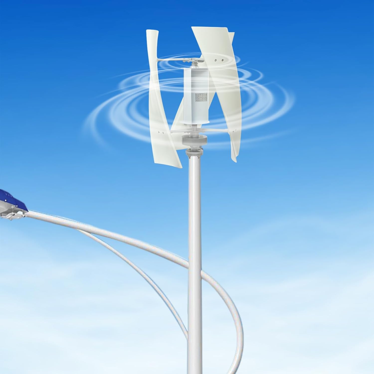 100W Vertical Axis Wind Turbine Generator, 12V Wind Power Turbine Generator Kit, 3-Blade Outdoor Windmill Power Kit with Controller for Home, Business, and Industrial Energy Supply