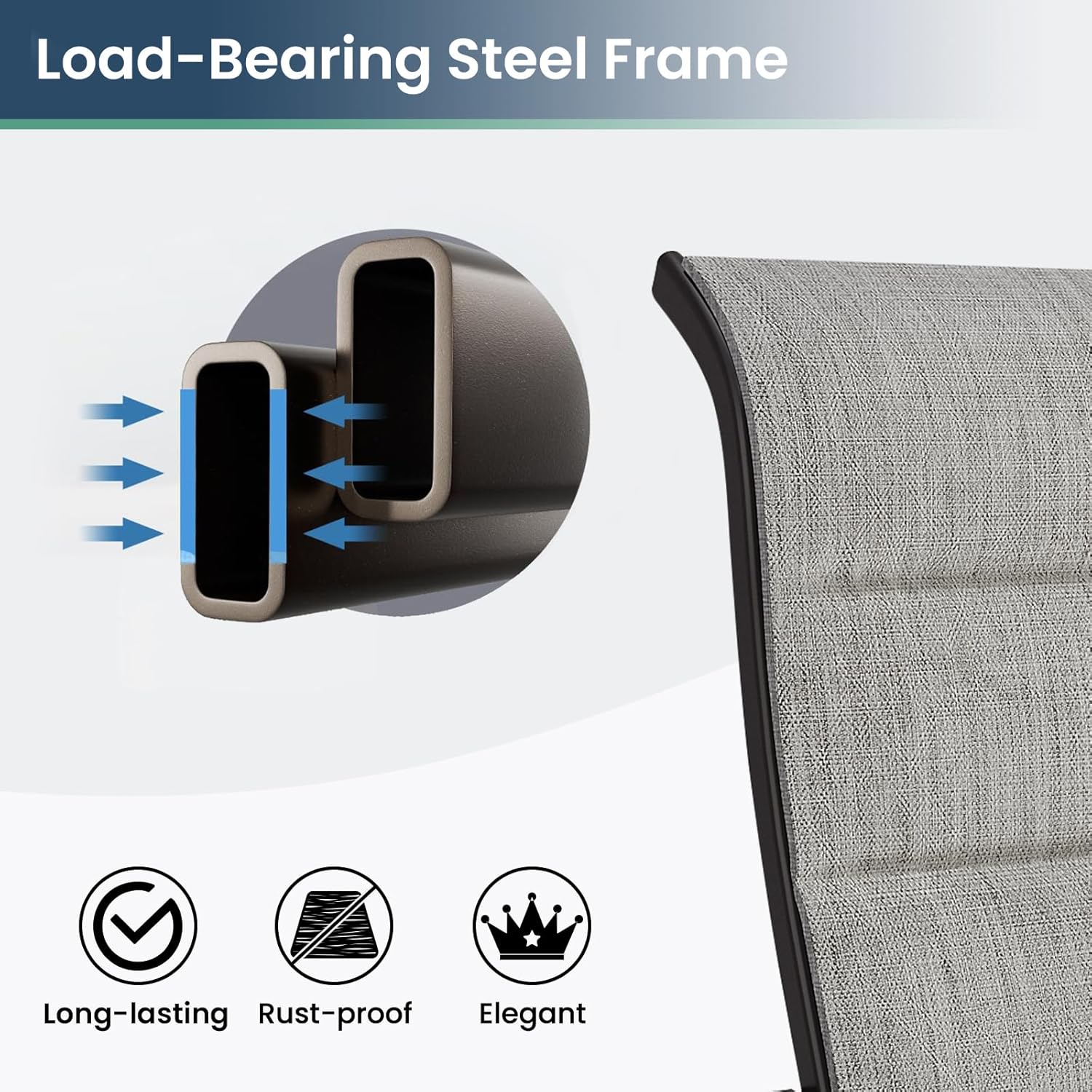 Amopatio 7 Pcs Padded Patio Swivel Chairs and 44