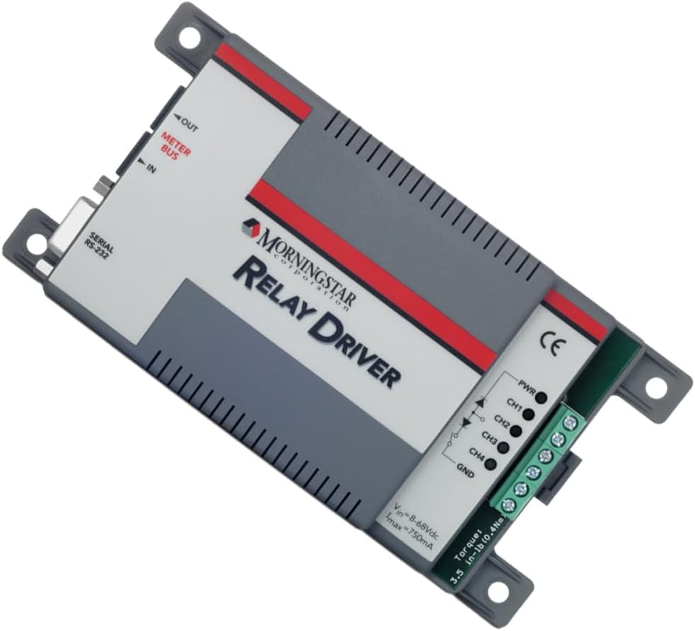 Morningstar Relay Driver (RD-1) - Programmable Logic Module - Provides High Level System Control Functions Including High/Low Voltage Alarms, Load Control & Generator Starts/Stops - Designed in USA