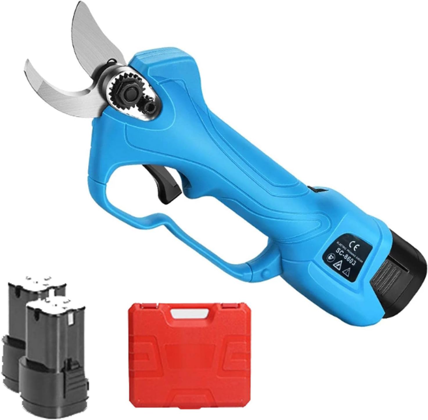 Electric Scissors Gardening Shears Fruit Tree Pruning Shears Bonsai Garden Pruning Branches Multifunctional Tool Battery 2pcsbatteryset