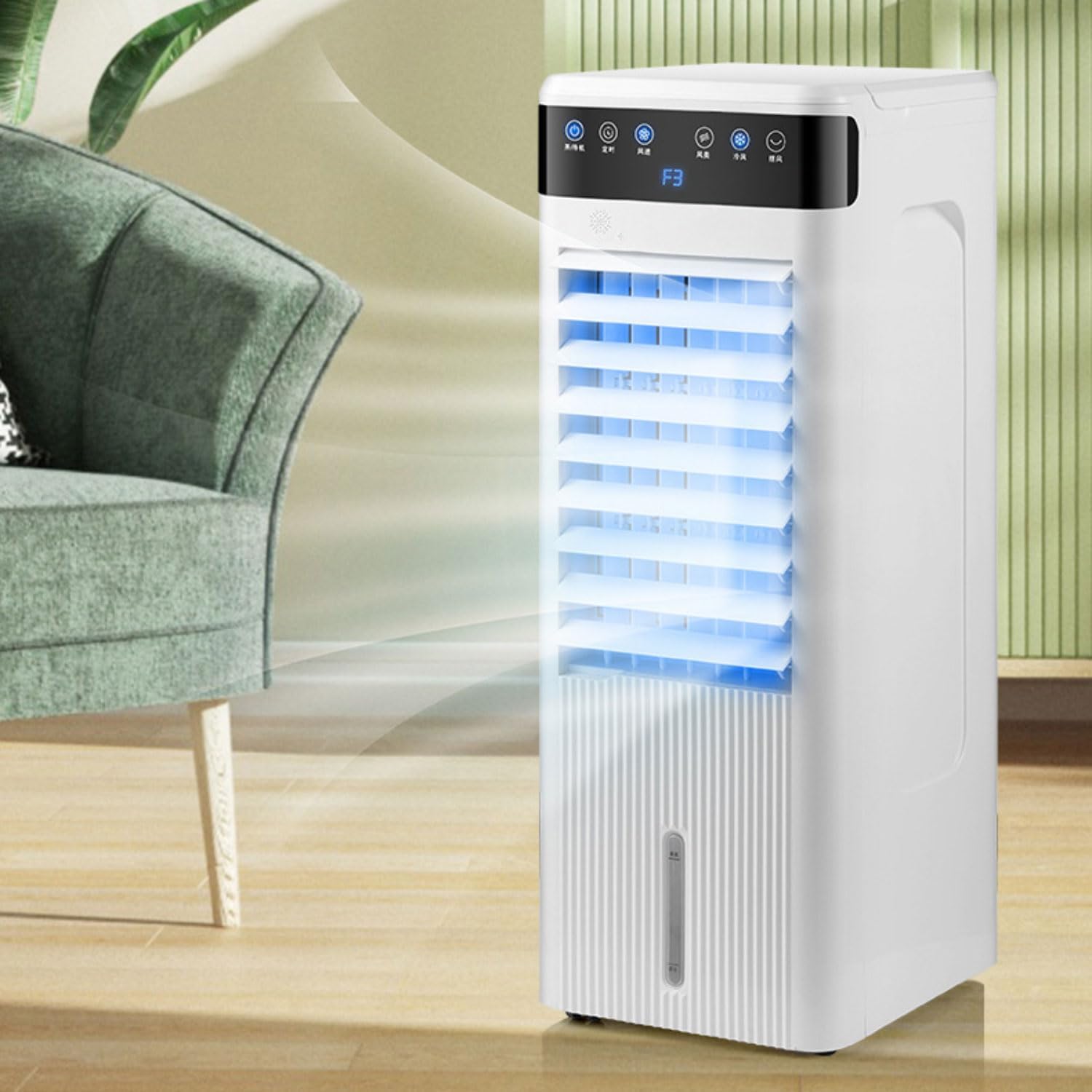Portable Air Conditioners Evaporative Air Cooler w/3 Modes & 3 Speeds 12H Timer for Smart Auto-off Larger Tank for 12H Cooling No Hose Needed Cooling AC Unit for Room Office Camping