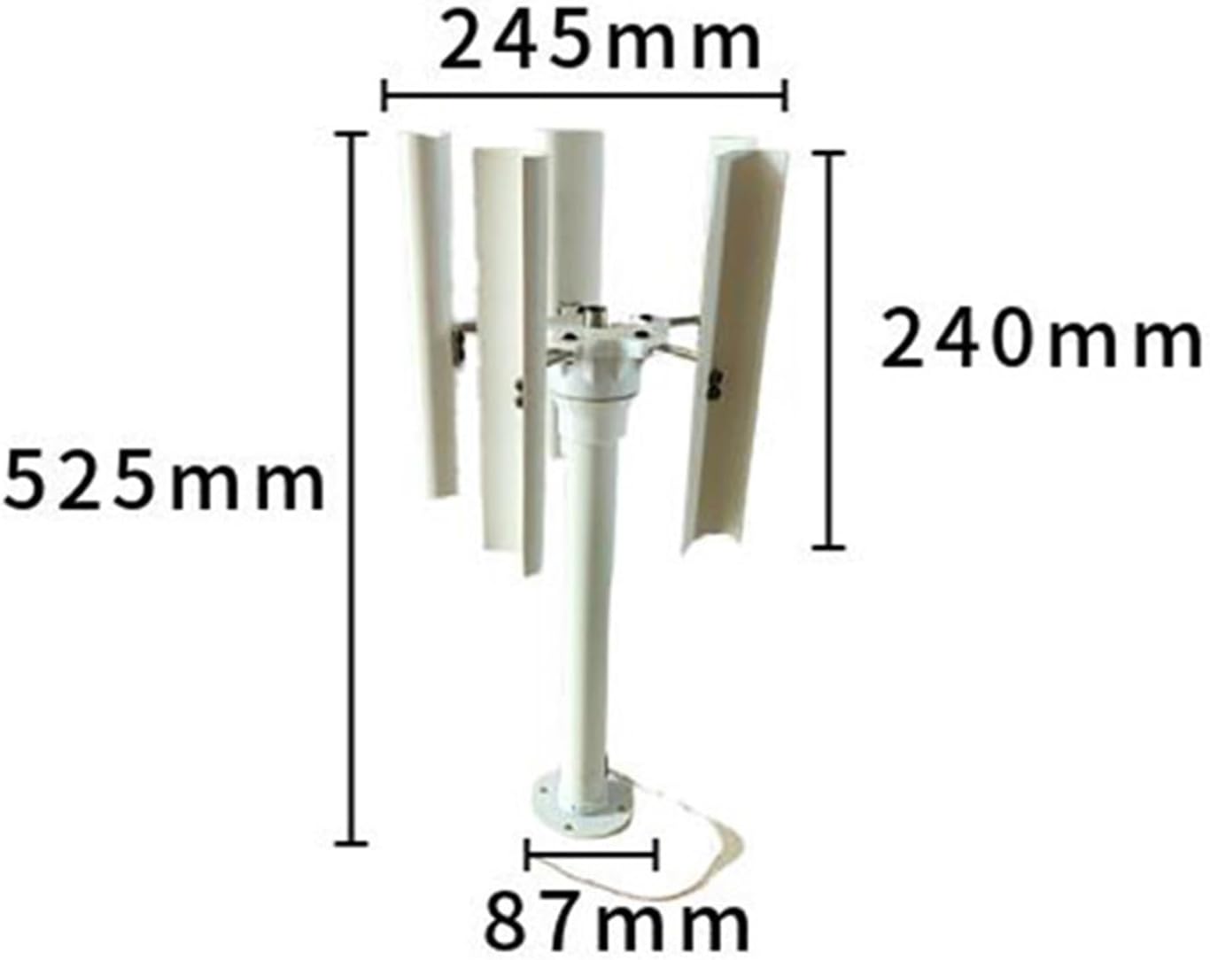 DIY 35W Vertical Axis Wind Generator Model DIY 5 Blades Three-Phase Permanent Magnet Brushless Generator Portable Generator Low Speed ​​Outdoor Windmill
