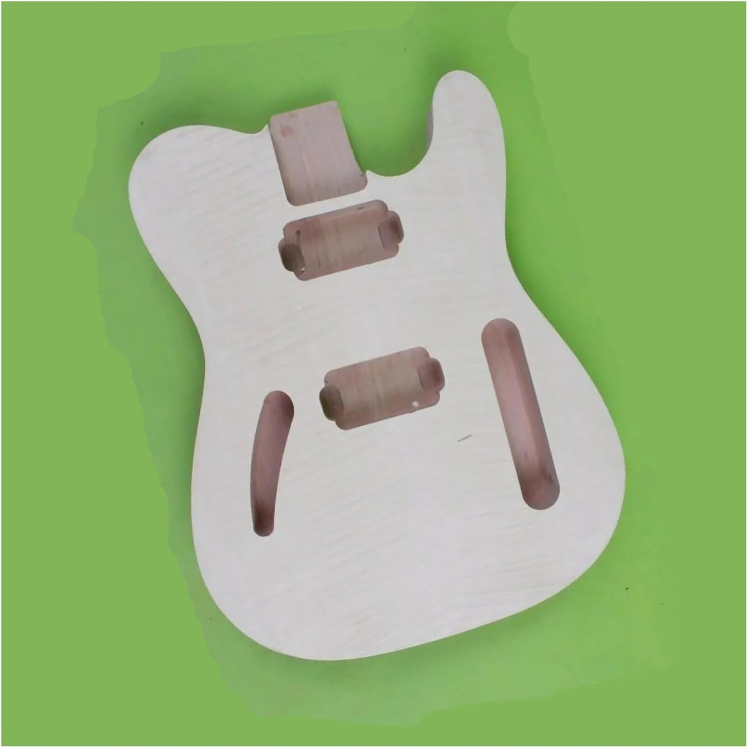 Guitar Body Guitar Replacement Parts Electric Guitar Body Flame Maple Wood Veneer DIY Guitar Parts Bolt On Style Back Uncut Humbucker Pickup Unfinished