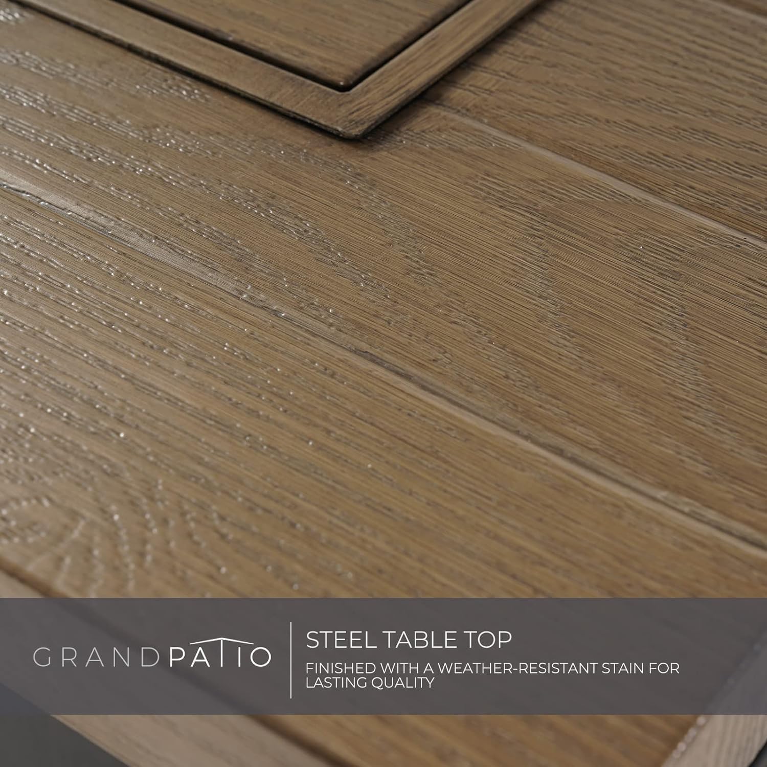 Grand Patio 29 Inch Propane Fire Pit Tables 50000 BTU Outdoor Dinning Gas Fire Table with Lid,CSA Safety Certified,for Garden, Backyard, Deck(Brown-Square)