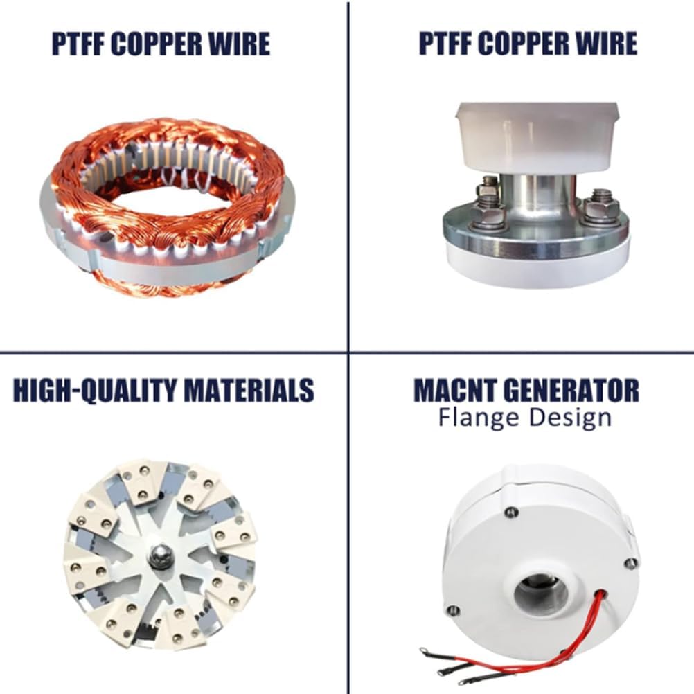 12V,BAOJUHUIKANG 3000W-6000W 3Phase AC 8 Blades12v 24V 48V Horizontal Wind Turbine Generator Windmill Complete Kit with MPPT Controller for Home Street Lighting