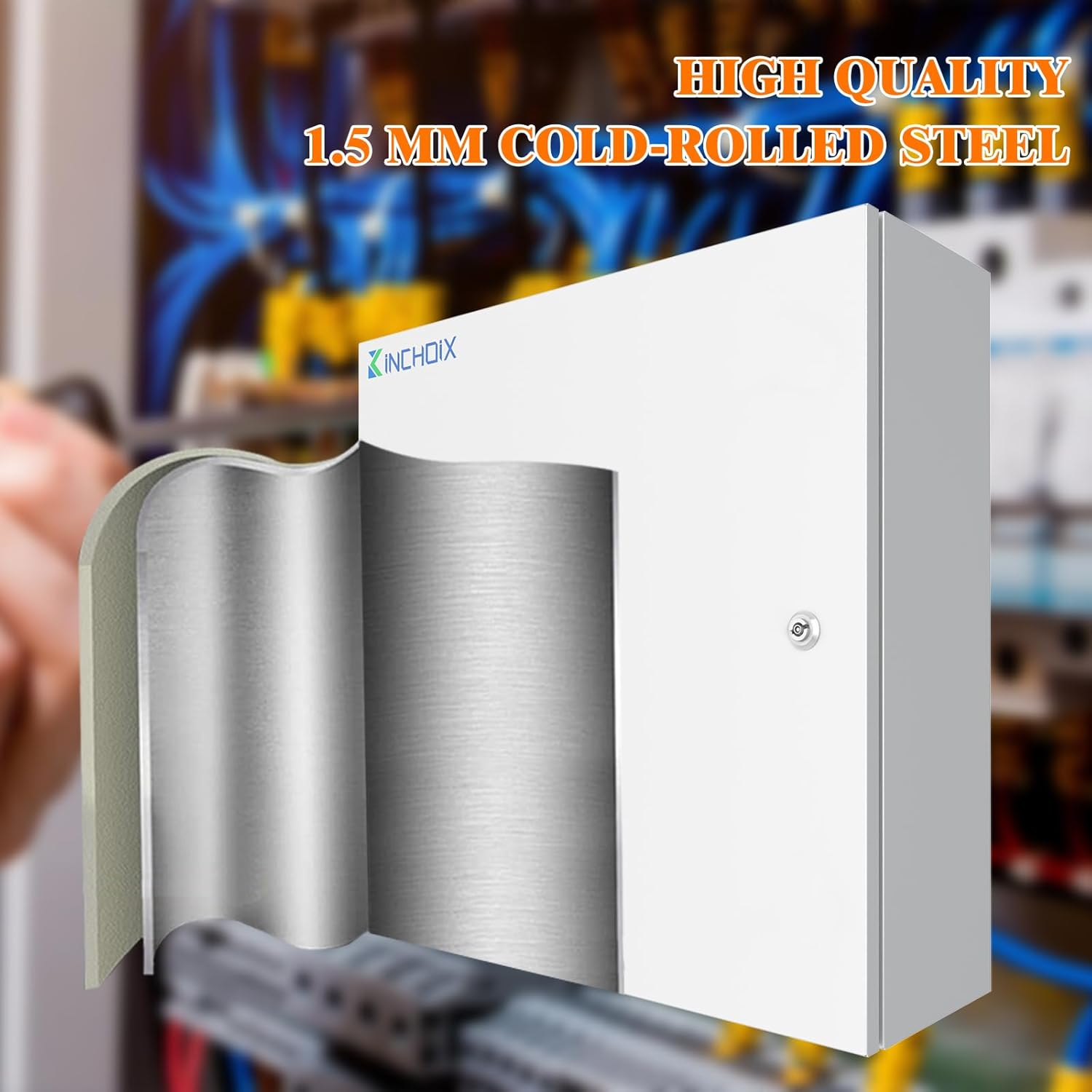 Outdoor Electrical Box 24 x 24 x 8'' Nema 4X Enclosure Waterproof Junction Box Electrical Enclosure Lockable Weatherproof Enclosure Box