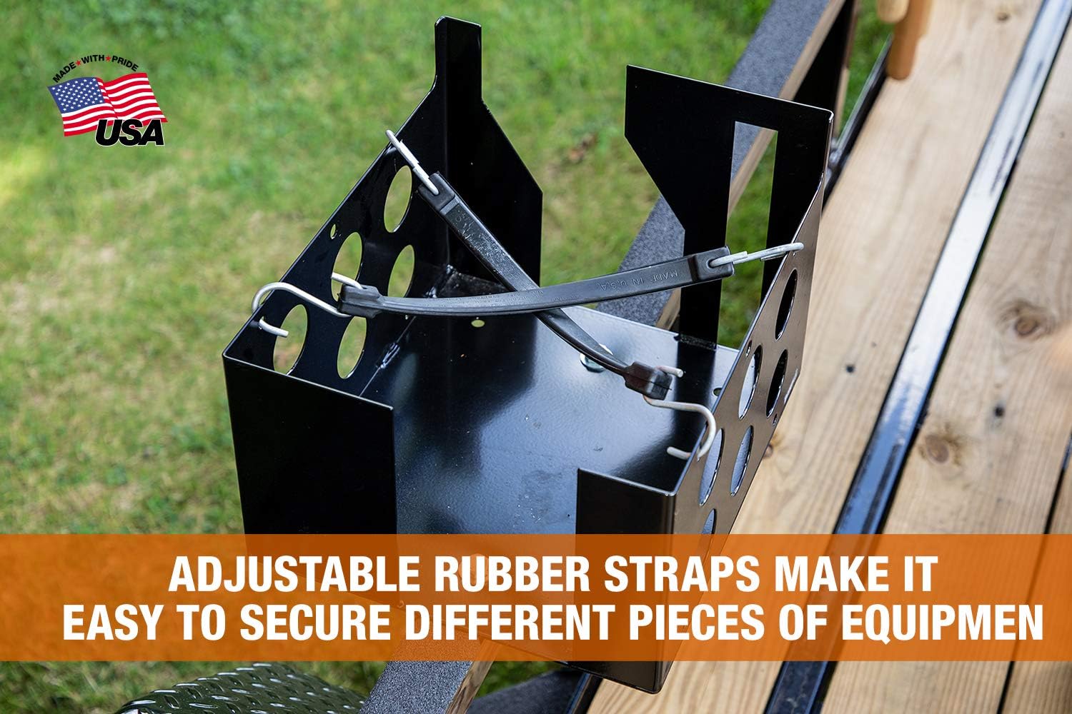 Buyers Products LT15 Rack Organizer for Lawn & Yard Hedge Trimmers, Chainsaws, Blowers and More, Made In the USA, Open & Enclosed Landscape Trailer Accessories, Lawn Care Equipment