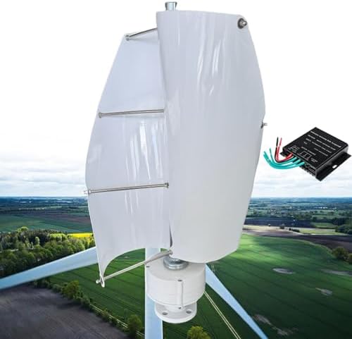 12000W Vertical Wind Turbine, 2-Blade 12V/24V/48V Helical Magnetic Levitation Shaft, Efficient MPPT Controller for Home & Factory Use, A-48V Renewable Energy Solution