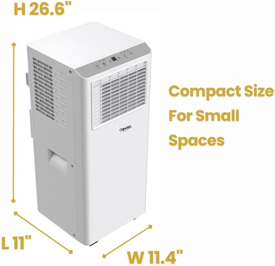Portable Air Conditioner, 10,000 BTU ASHRAE (6,000 BTU DOE), Cools Up to 250 Sq. Ft., with Cool, Fan, Dry Modes, Full Function Remote Control Window Kit & 2-Year Warranty