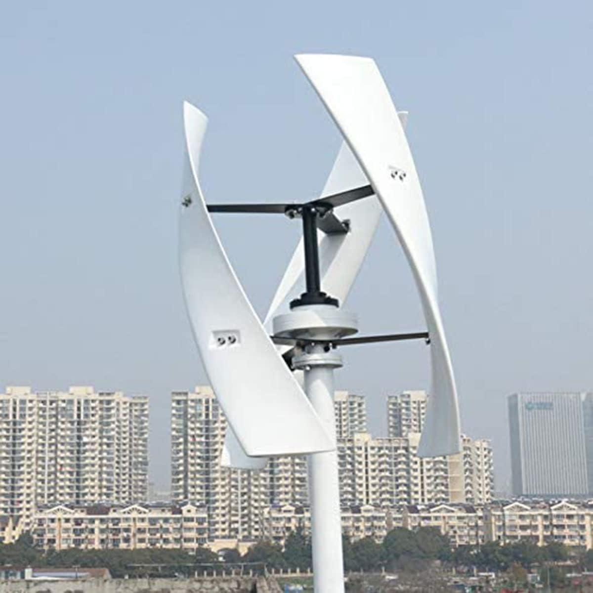 Wind Turbines,Wind Turbine Vertical Axis X Type Wind Energy Power Generator Controller Low Noise,White,12V (White 24V)