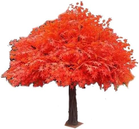 Artificial Red Maple Tree for Interior Decor, Realistic Faux Plant with Full Canopy to Transform Your Living Space(8ft)