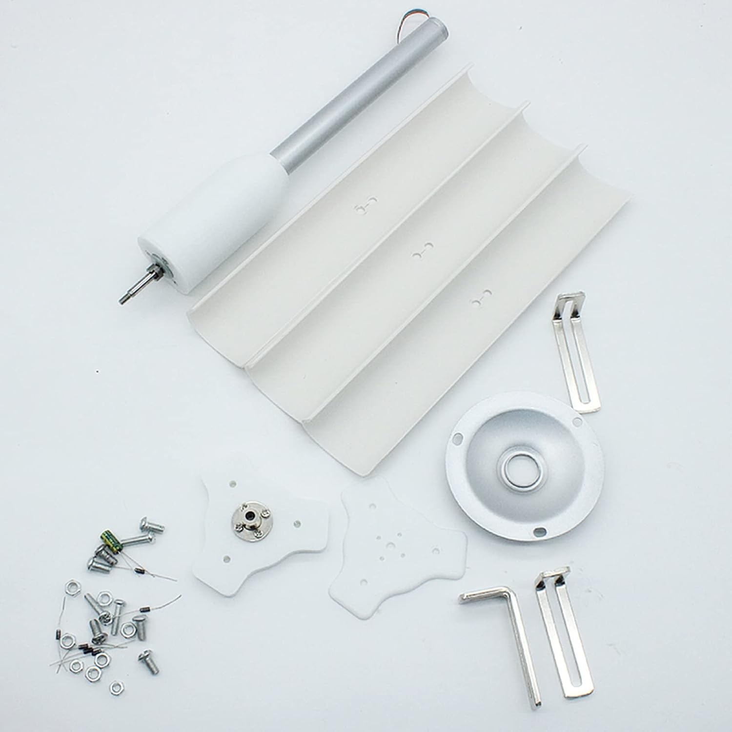 Three-Phase Permanent Magnet Generator 3 Blades 20W Vertical Axis Wind Turbine Model Vertical Axis Windmill Wind Turbine Model Toy Night Light Production DIY Display