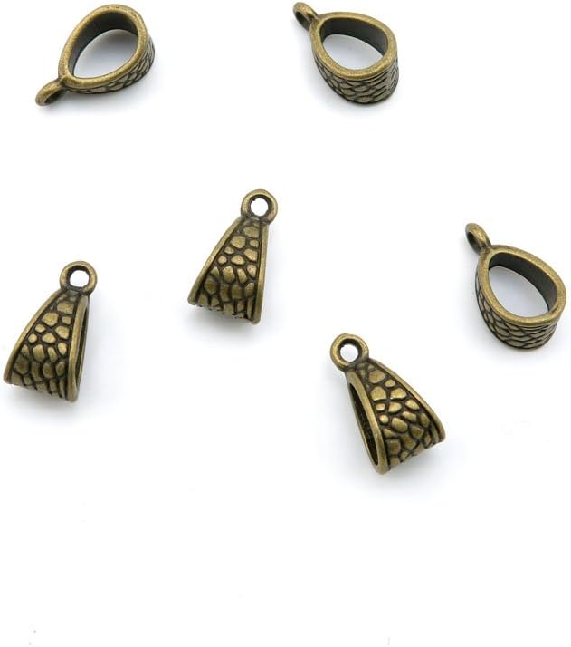 1010 Pieces Jewelry Making Charms Findings Antique Bronze Brass Fashion Jewellery Wholesale Supplies Pendant Lots Bulk Supply N5LH4 Bail Connector