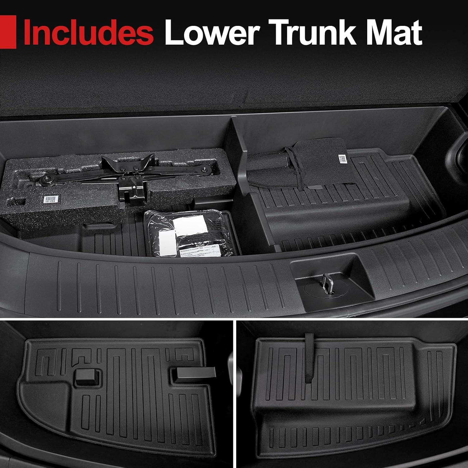 Floor Mats for 2026 Hyundai Palisade 7/8 Seat (Only Gas), All Weather TPE Cargo Mat with 3rd Seat Back Cover and Lower Trunk Mat Protection for 2026 Hyundai Palisade Accessories