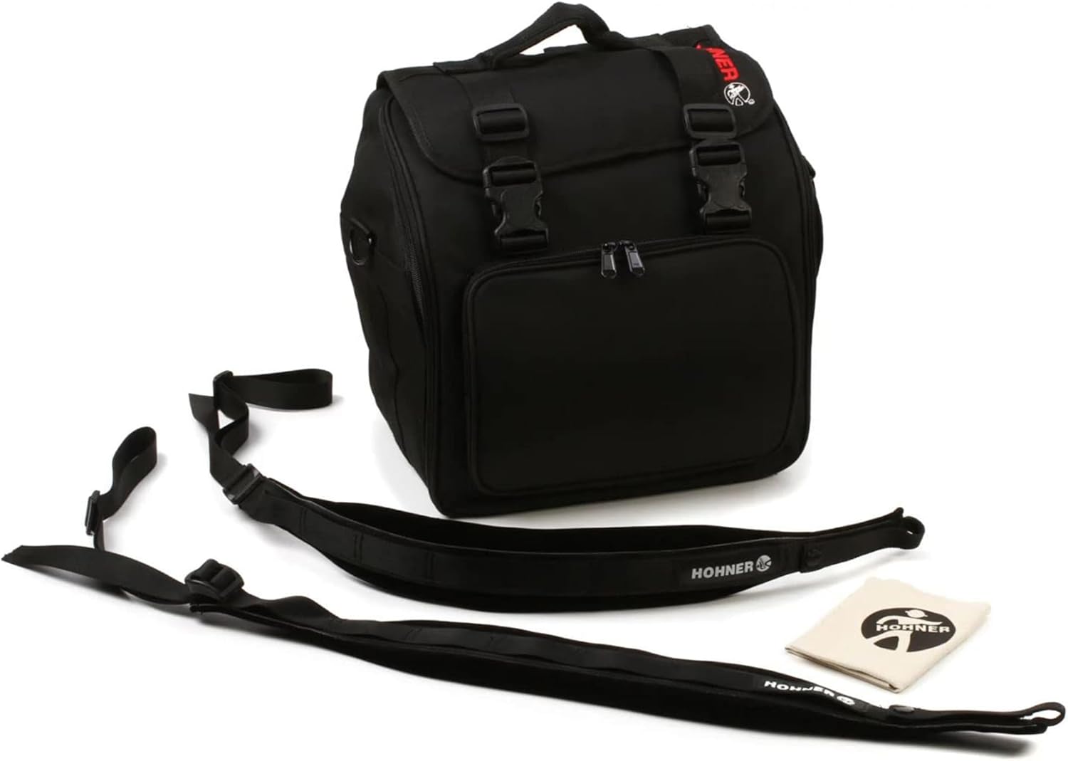 Hohner Panther Diatonic Accordion - Keys F/Bb/Eb Bundle with Hohner Accordion Road Kit and Austin Bazaar Polishing Cloth