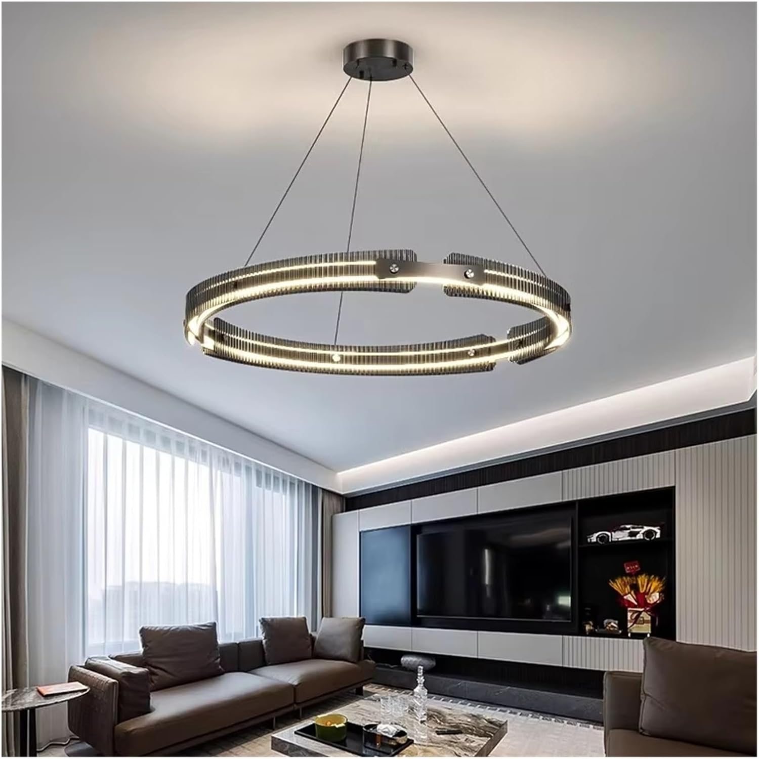 Nordic Dine Dining Room Pendant Lamp Lights Indoor Lighting Ceiling Hanging Light Led Chandelier Ring Lamps for Living,Modern Ceiling Light