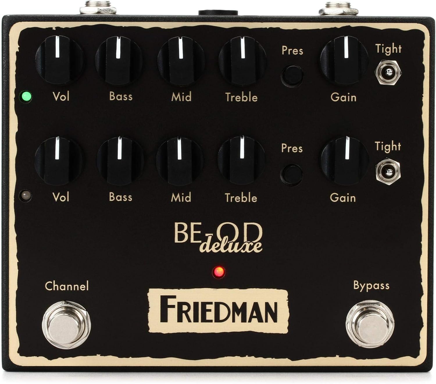 Friedman Amplification BE-OD Deluxe Dual Overdrive Guitar Effects Pedal