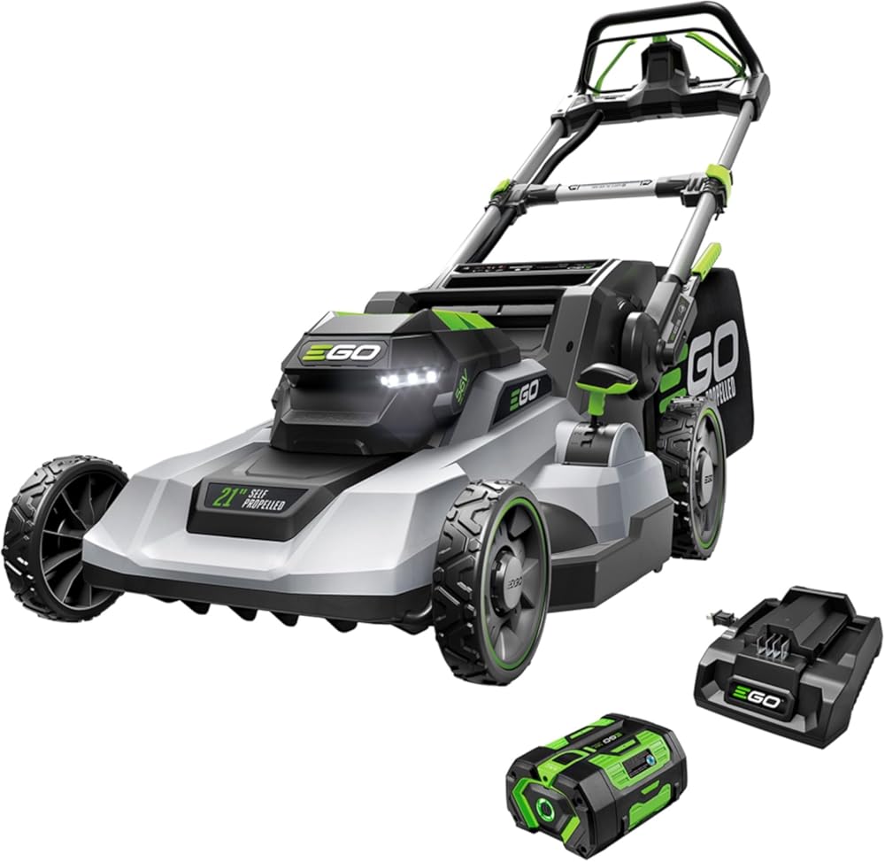 EGO POWER+ Electric Lawn Mower, Self-Propelled Cordless, Includes 56V 6.0Ah Battery And 320W Charger - LM2114SP (Renewed)