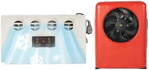 12V Mini Split Air Conditioner for Trucks & RVs, 800W Portable AC Unit w/Remote Control, 4 Wind Speeds, Energy Saving Modes, Ideal for Campers, Trailers, Buses