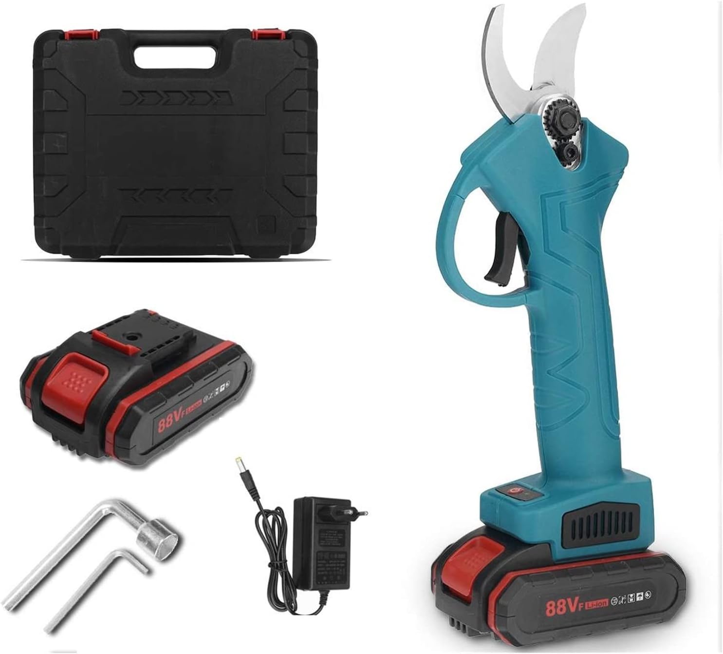 Electric, 88Vf Electric Cordless Pruner Pruning Shear with 1/2Pc Lithium-Ion Battery Efficient Fruit Tree Bonsai Pruning Cutter