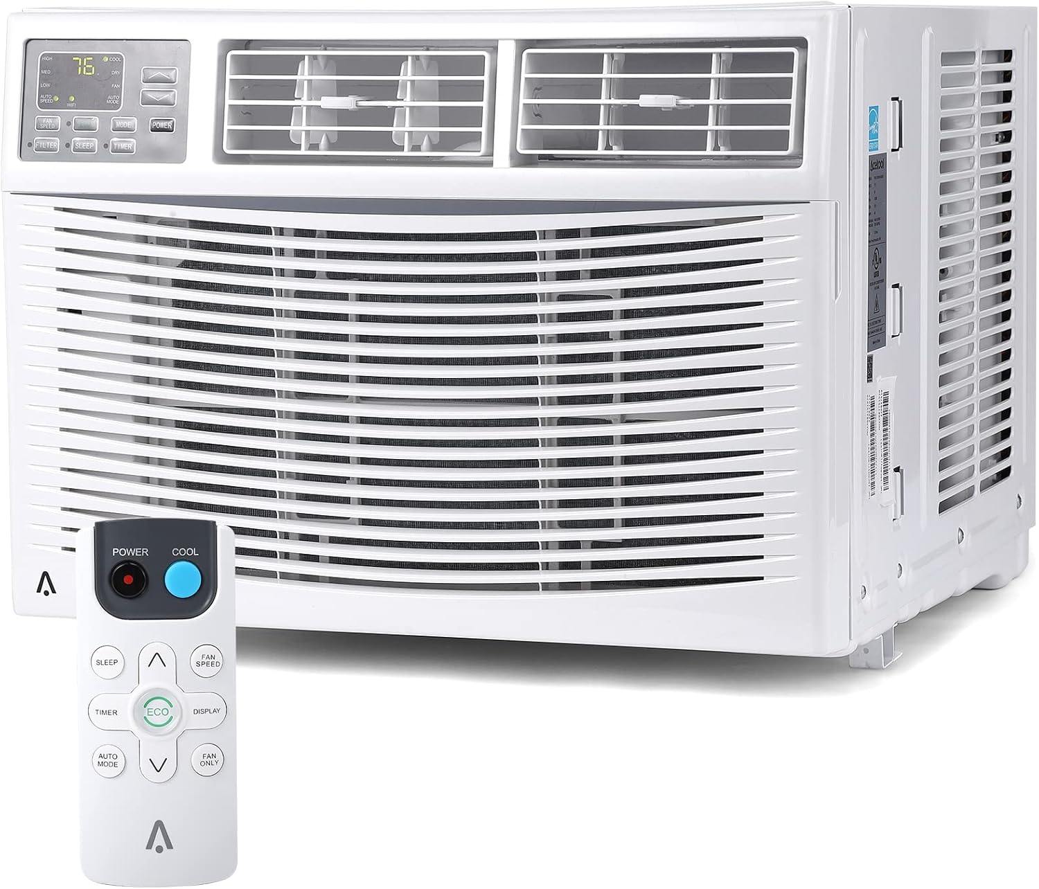 10,000 BTU Smart Window Air Conditioner - Wi-Fi Enabled - Cools 450 Sq.Ft - Ultra Quiet & Energy Efficient - Includes Remote & Easy Install Kit (115v/60Hz)