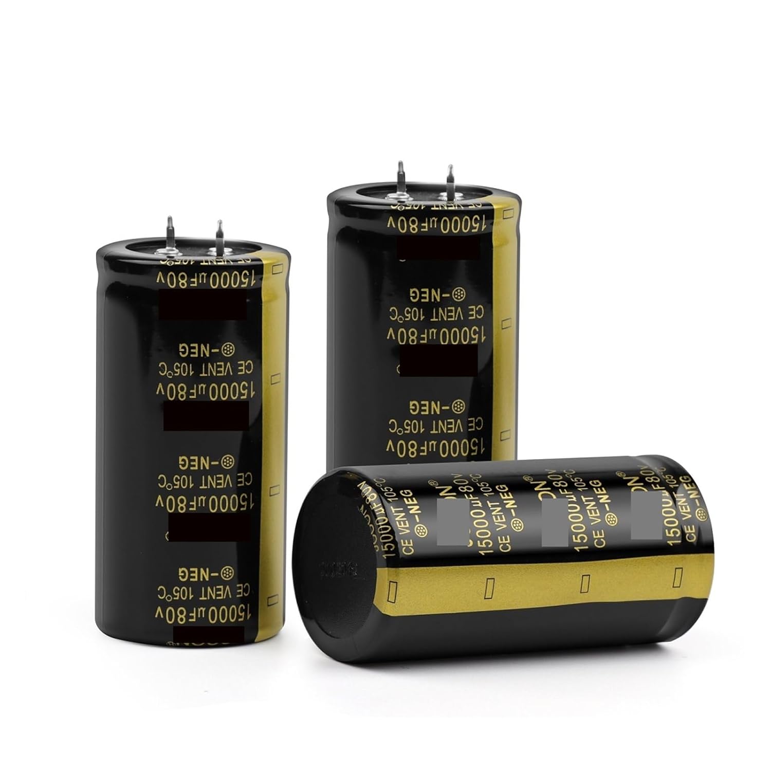 2 Pieces 100V Audio Capacitor Amplifier electrolytic Capacitor 2000 Hours 105 ℃ Suitable for Filter/Audio/air Conditioner/HiFi Capacitor (Size : 100V15000F 35x100 4P)