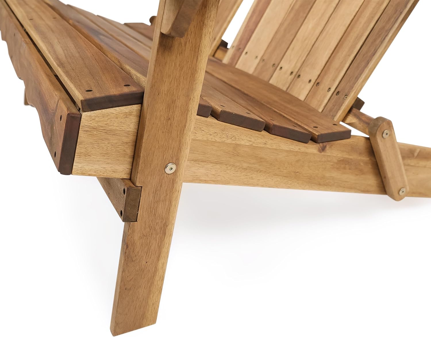 Adirondack Outdoor Chairs - Outdoor Loveseat with Slat-Backed, Wooden Patio Chairs with Wood Frame and Armrest for Fire Pit, Backyard, Garden, Poolside