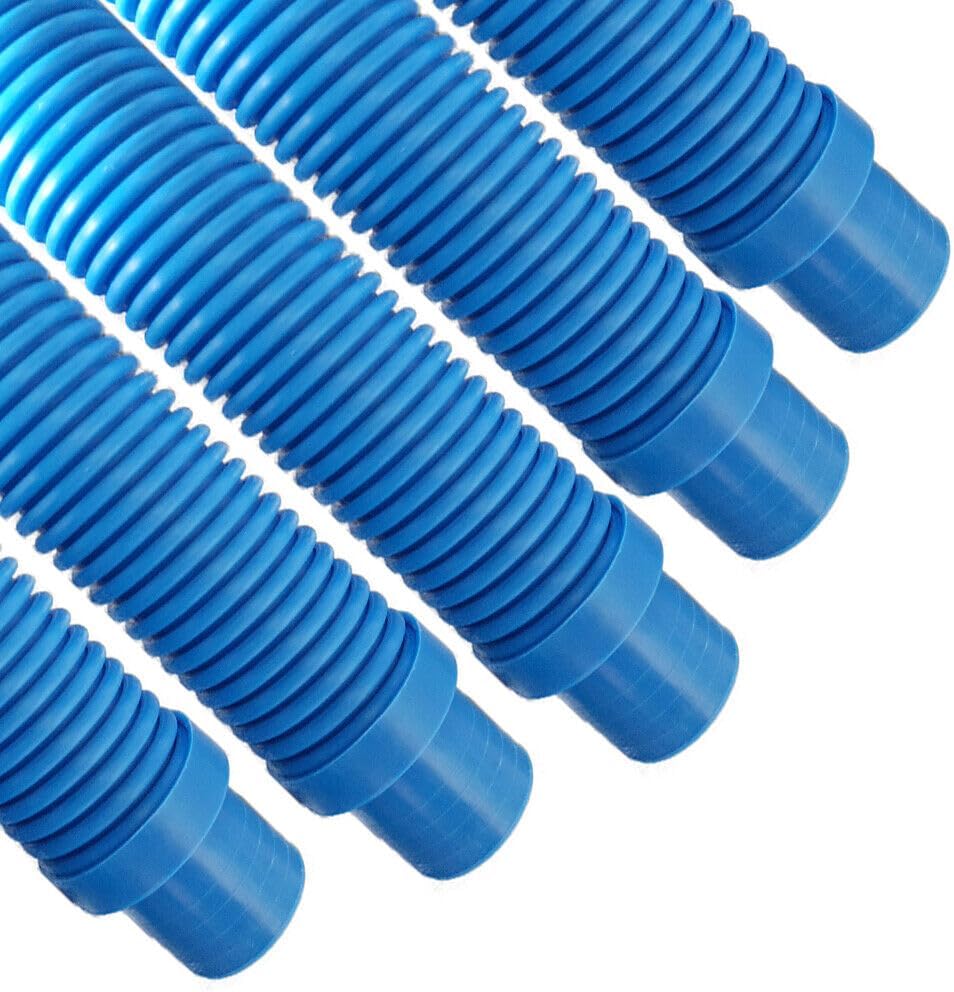 Replacement for Puri Tech Pool Cleaner Vac Hose Kreepy Krauly Barracuda 1.5 in x 4 ft Blue 5 pk