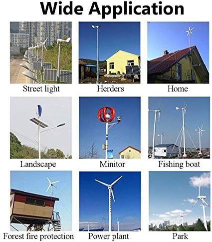 9000W Horizontal Wind Generator 24V 5 Blade Wind Turbines Generator Windmill Energy Turbines Charge Horizontal Wind Generator