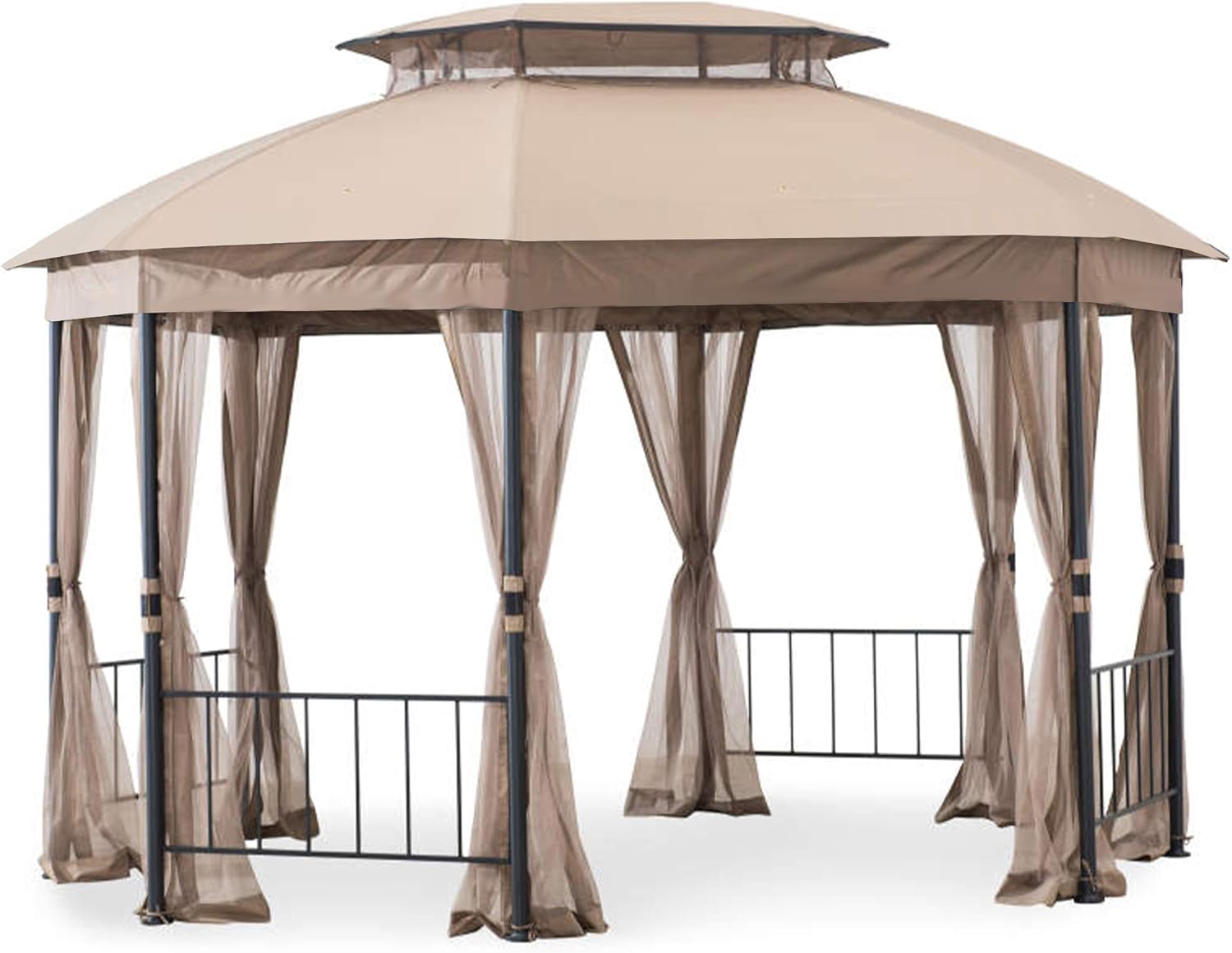Garden Winds Replacement Canopy Top Cover Compatible with The Wilson & Fisher Jefferies Gazebo - Riplock 350