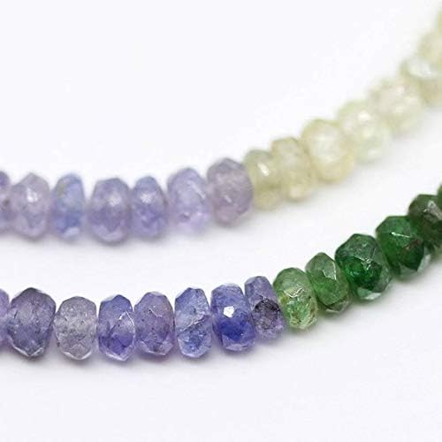 precious rare multi gemstone micro faceted rondelle loose craft beads strand 4