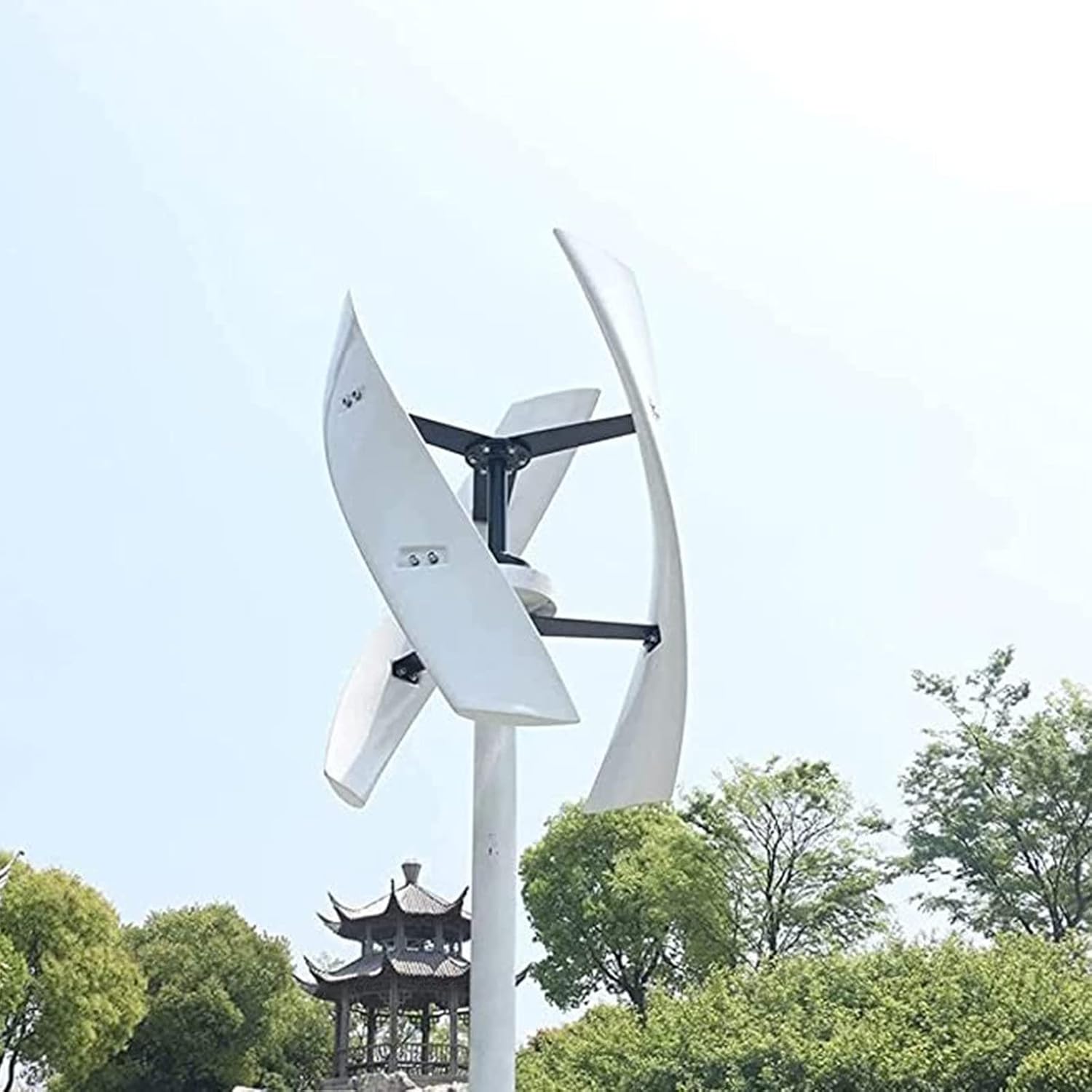 Vertical Axis Wind Turbine Generator, 3000W 220V 12V 24V 48V Spiral Wind Turbine Generator Light and Portable Wind Turbine for Home Use Vertical Axis Wind Turbine for Home Camping,48V