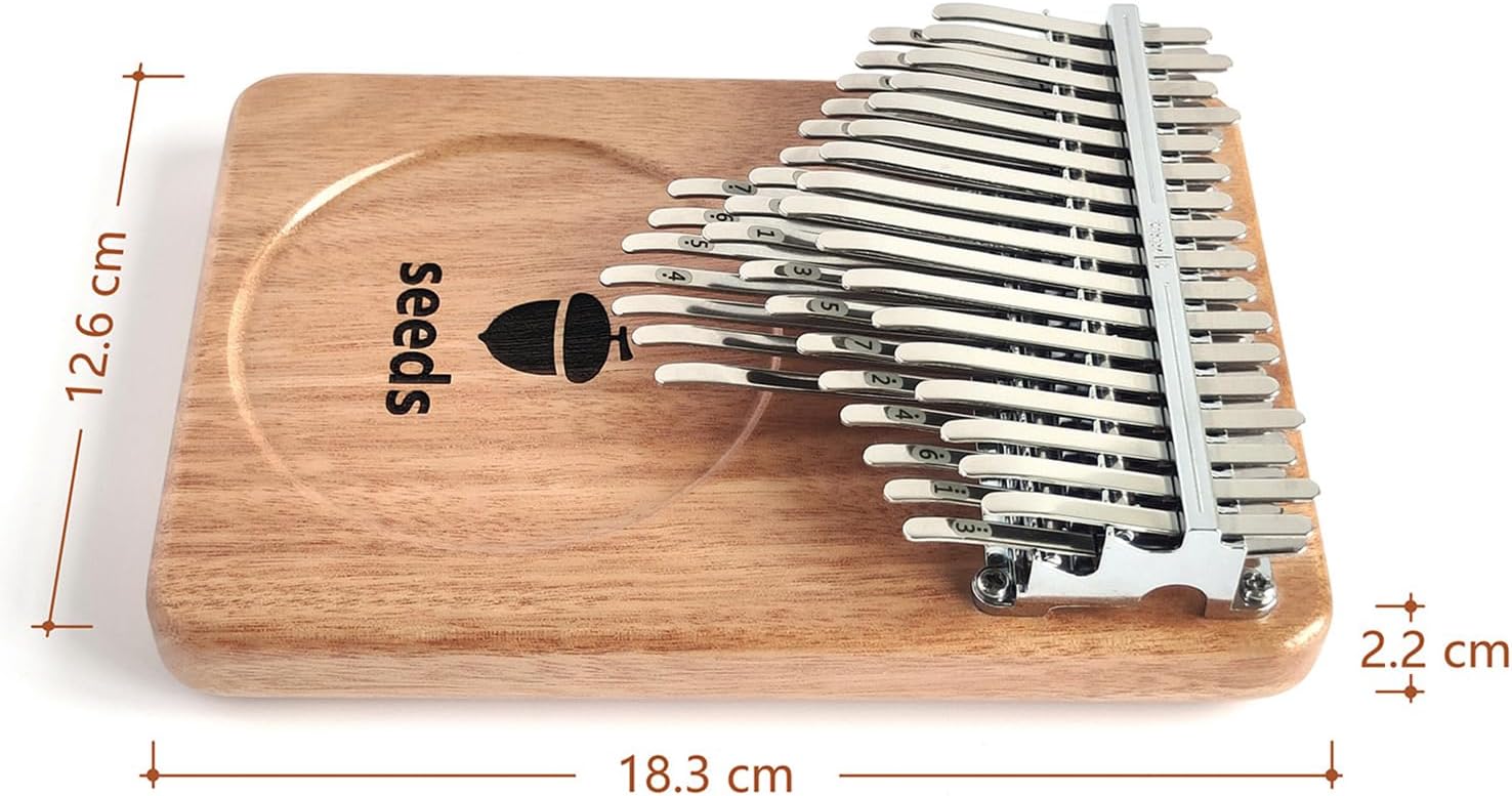 Seeds Kalimba Thumb Piano 41 Keys Chromatic C-Tuned Thumb Piano Okoume wood Flat Board ultra-lightweight Portable Mbira Finger Piano(LATEST VERSION)