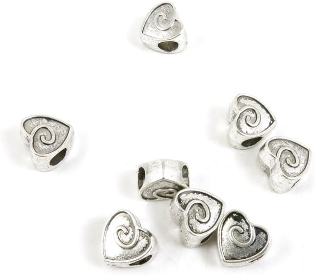 Jewelry Making Charms Antique Silver Tone Color Jewellery Charme Findingss Bulk Wholesale Suppliers Arts Crafts B4JO2 Love Heart Loose Beads