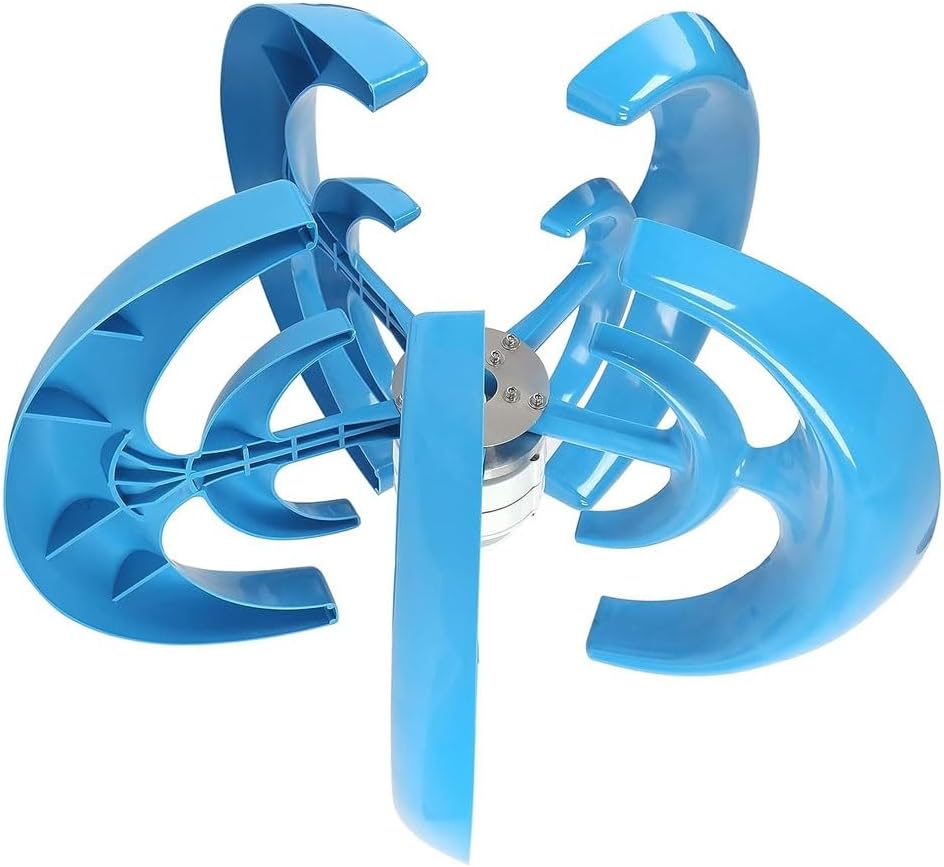 Wind Turbine Generator 100W 200W 300W 400W, 5 Blade Vertical Axis Wind Generator, 12V 24V Windmill Generator for Home Use, Boat, Marine, Hybrid Wind Solar Systems (Color : 400W, Size : 12V)