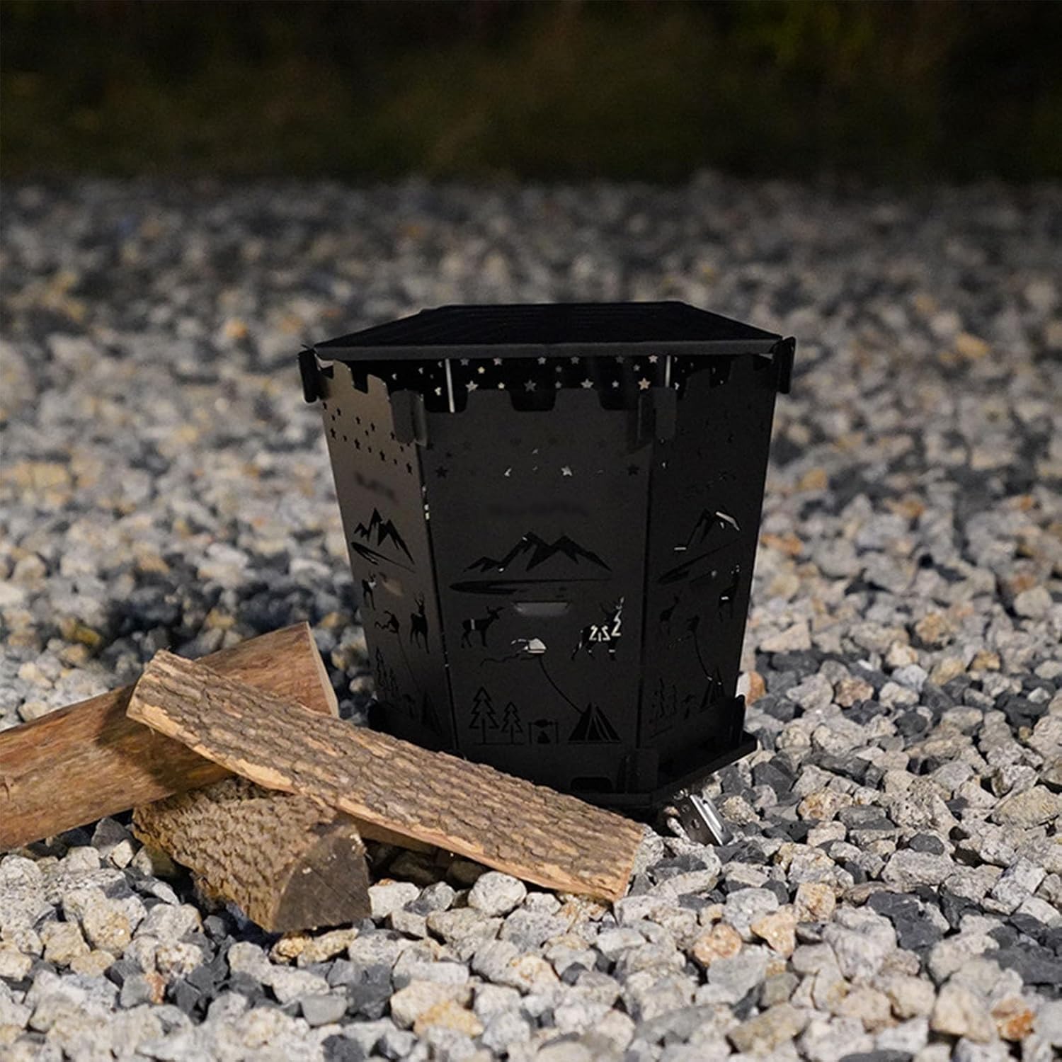 Metal Fire Pits Portable Fire Pit for Camping Incinerator Wood Burning Fire Pit Burning Stove Burn Barrel Outdoor Fire Pit for Patio Picnic Party Backyard.