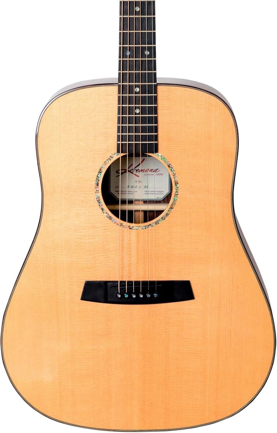 Kremona R30E – Acoustic/Electric All-Solid Steel String Guitar – Handmade in Europe – Deluxe Hardshell Case Included