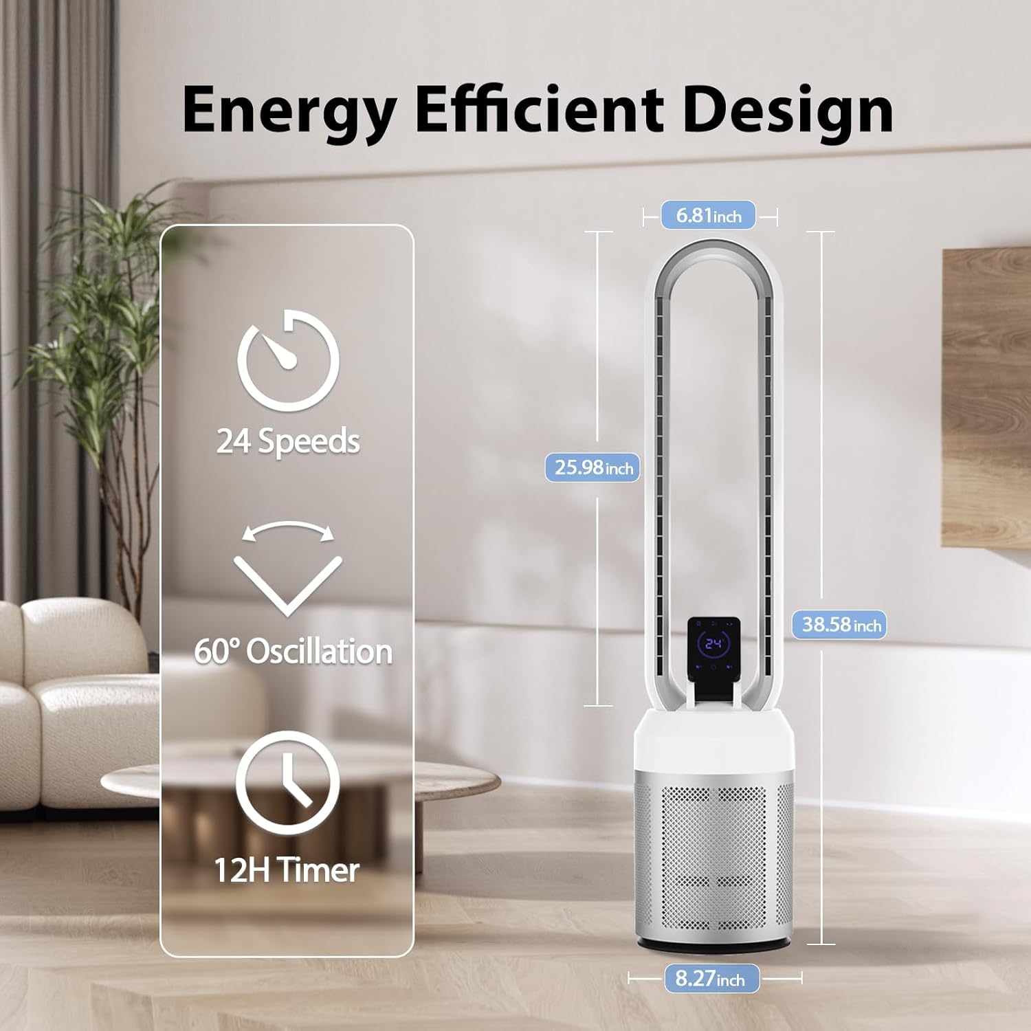 Bladeless Fan for Bedroom, 38