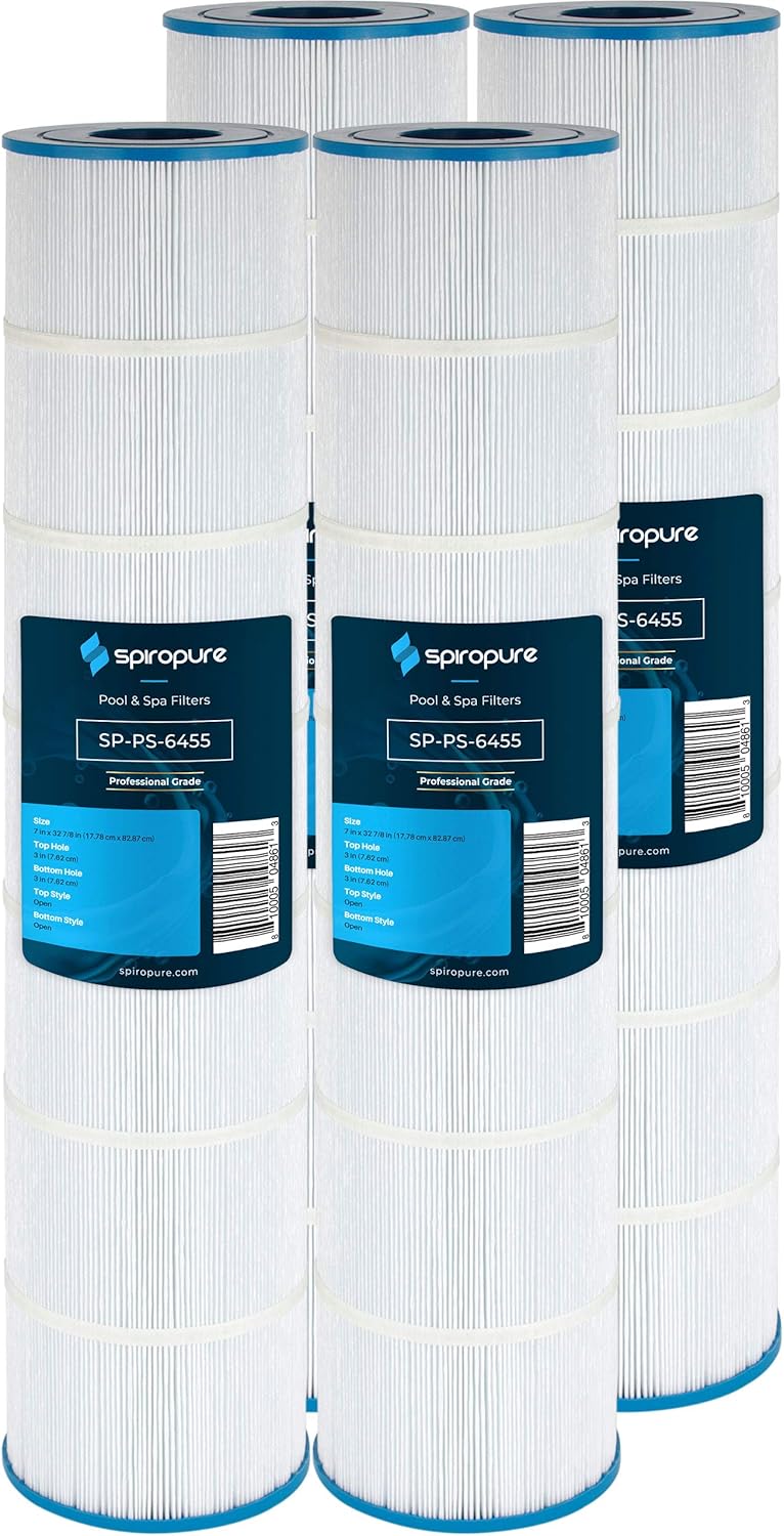 SpiroPure Replacement for Pleatco PA137 Unicel C-7490 Hayward C-5500 CX1380RE Filbur FC-1297 SwimClear C5520 Hot Tub Spa Pool Filter Replacement Cartridge (Case of 4)