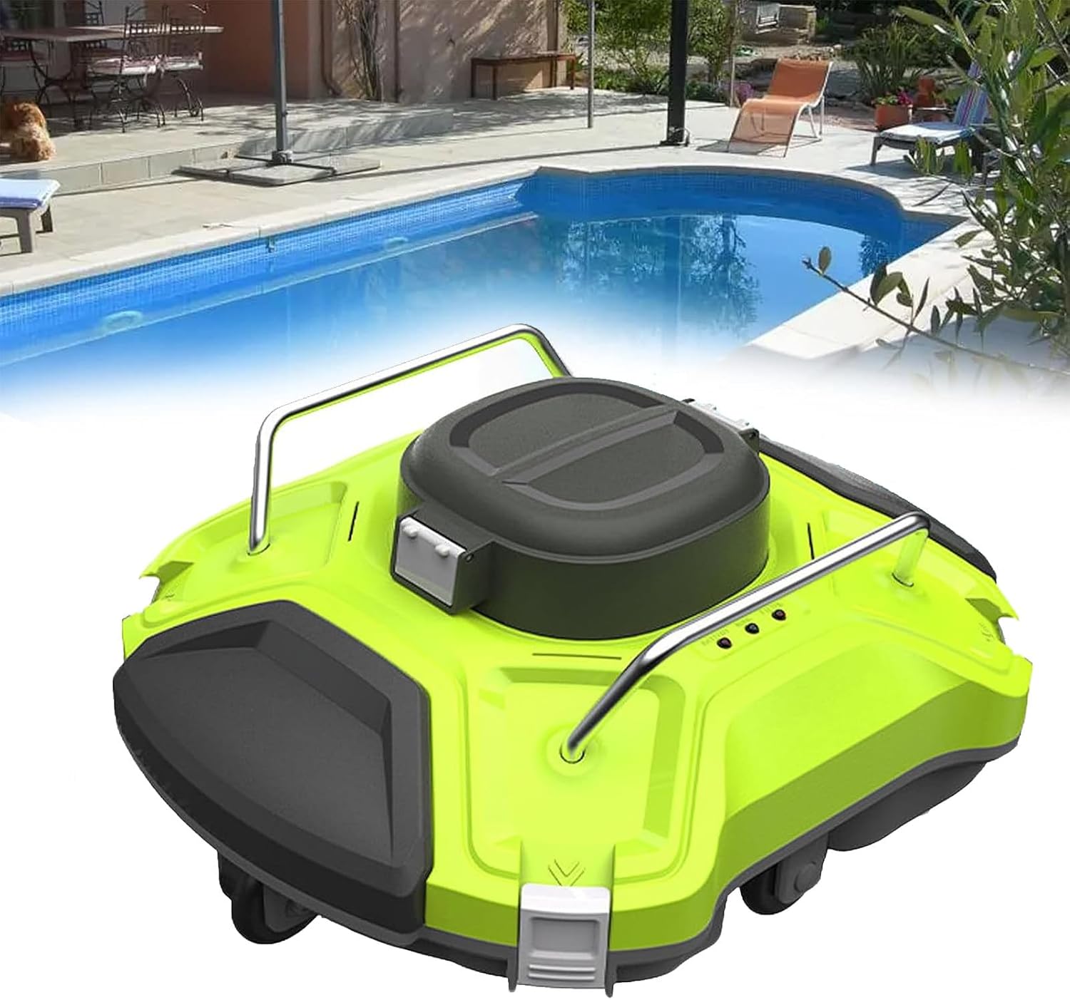 Robotic Pool Cleaner,120 Min Runtime with Auto Park,Cleans Inground Above Ground Pools Up to 1,000 Sq.Ft