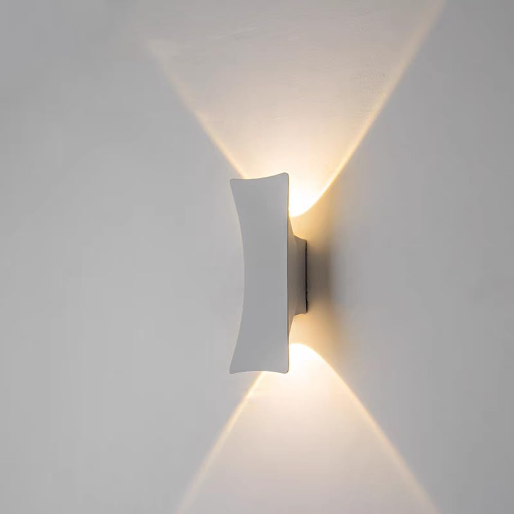 LED Wall Light Outdoor Indoor Modern Wall Sconce Mini Porch Light Black/White Modern Outdoor Exterior Lighting Fixtures Outside Aluminum Porch Lights for House