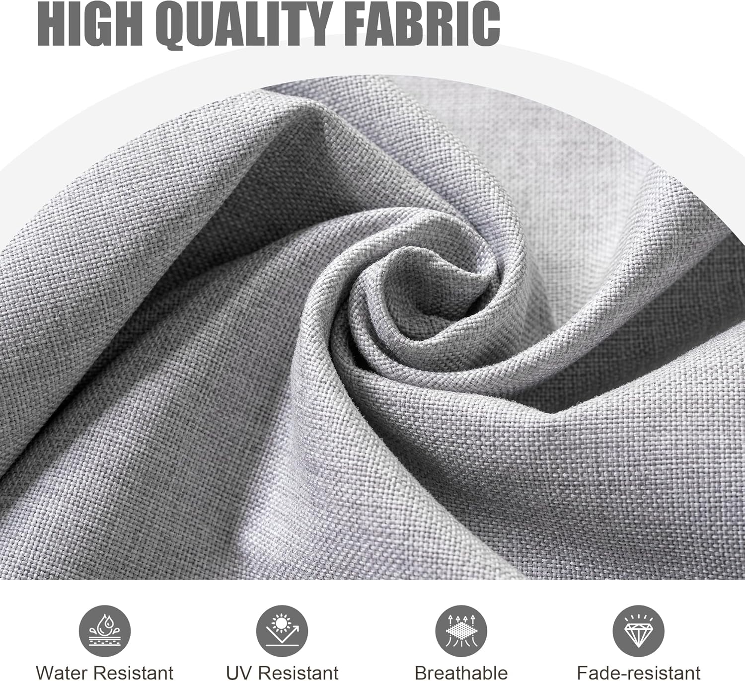 HOOOWOOO Patio Outdoor Furniture Set with Propane Fire Pit Table Swivel Chair,6 Piece High Back Wicker Couch Sofa Set,Outside Weather Resistant Conversation Seating Set w Curve Arm(Light Gray)