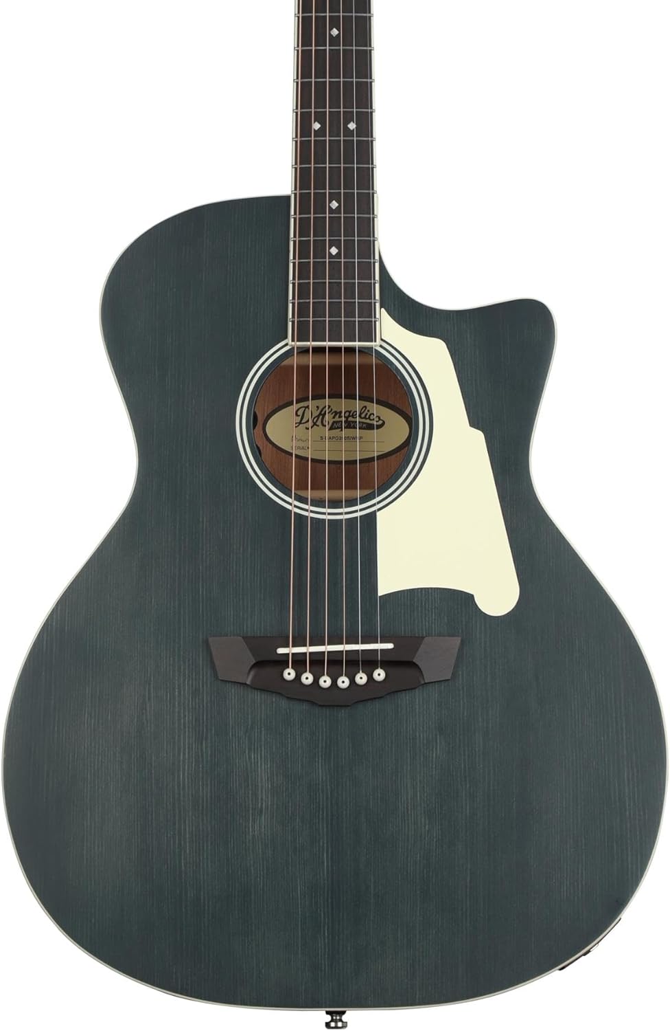 D'Angelico Premier Gramercy Acoustic-electric Guitar - Deep Sea Satin, Sweetwater Exclusive