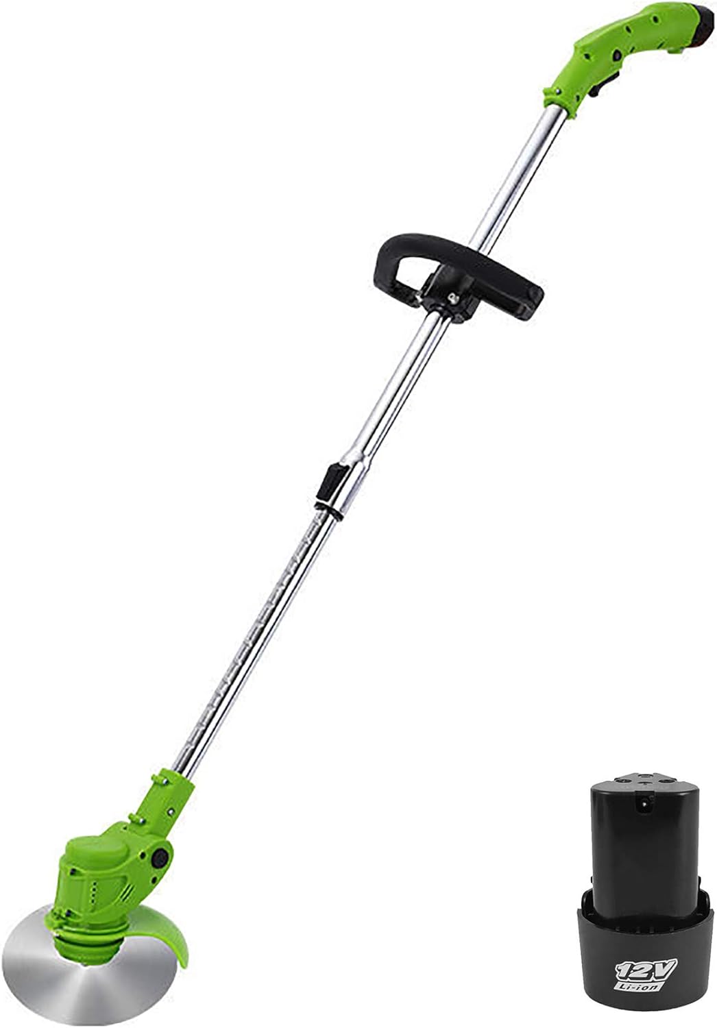 Cordless Brush Cutter Portable Electric Lawn Mower Lawn Trimmer Telescopic Grass Trimmer with Rechargeable Lithium Battery Garden Pruning Tool