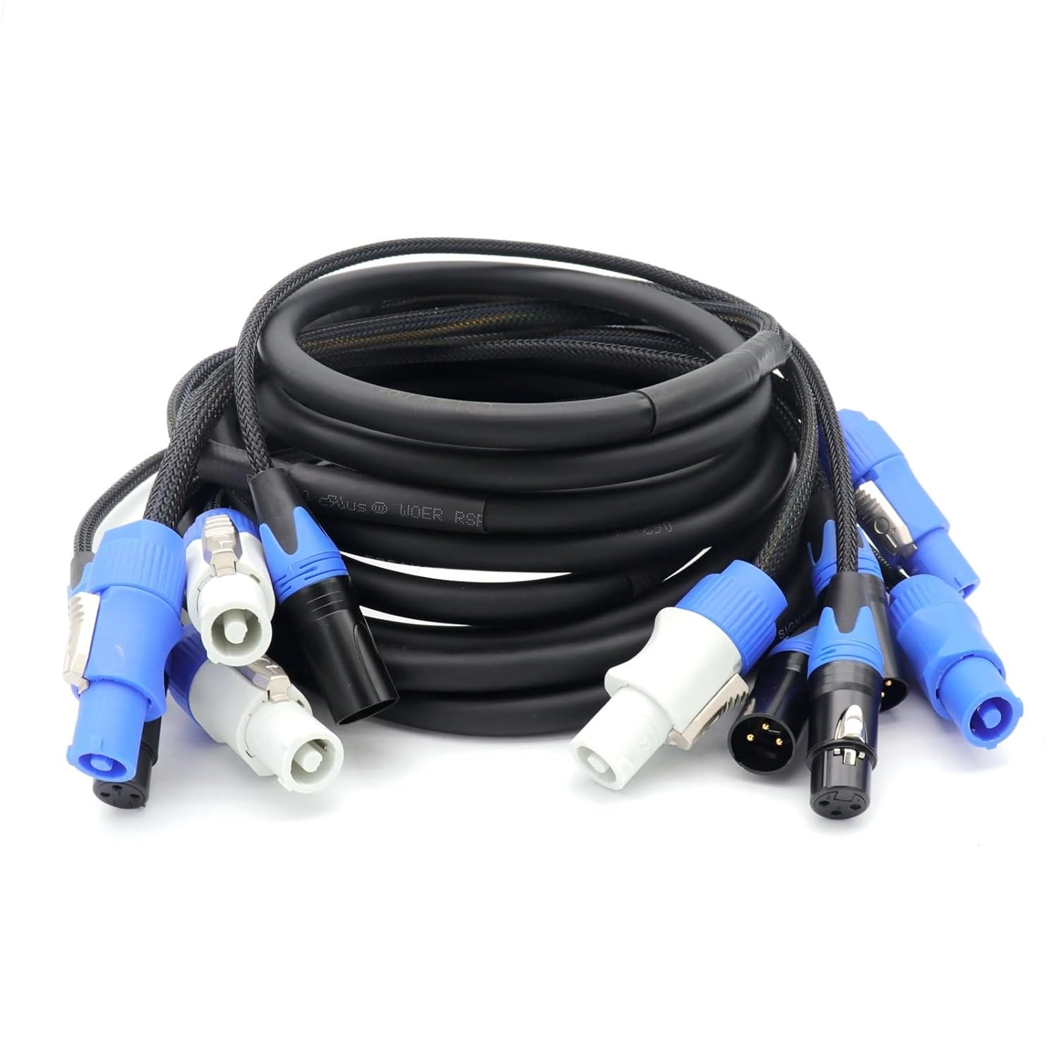 3-pin XLR Combo Cable 1m 2m 3m 5m Power con DMX Cable for Stage Lighting Led Screen(5 Meters)