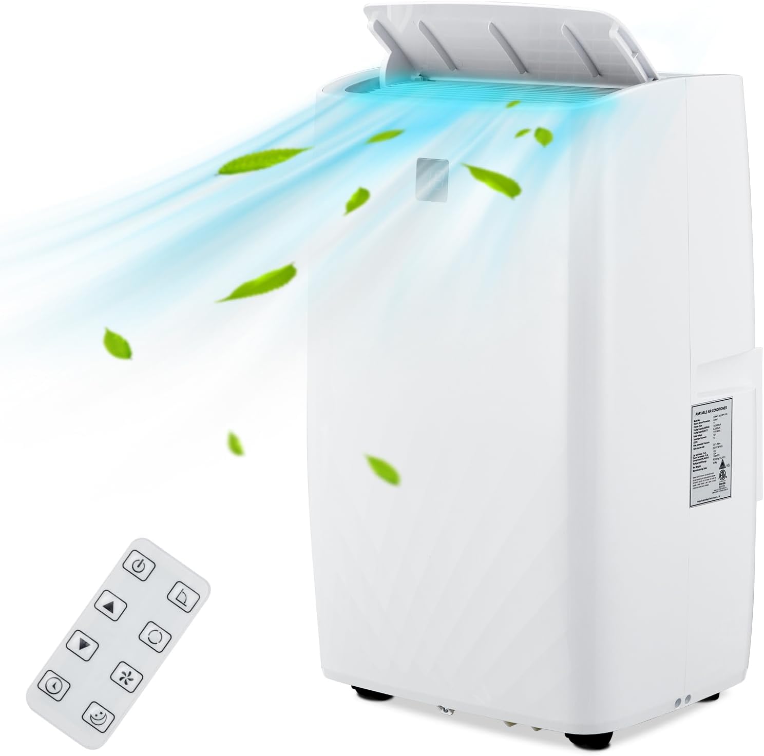 Portable Air Conditioners, 14000 BTU Air Conditioner for 750 Sq. Ft, Dehumidifying & Fan, Quiet Operation and Easy Mobility, Remote Control for Home & Office